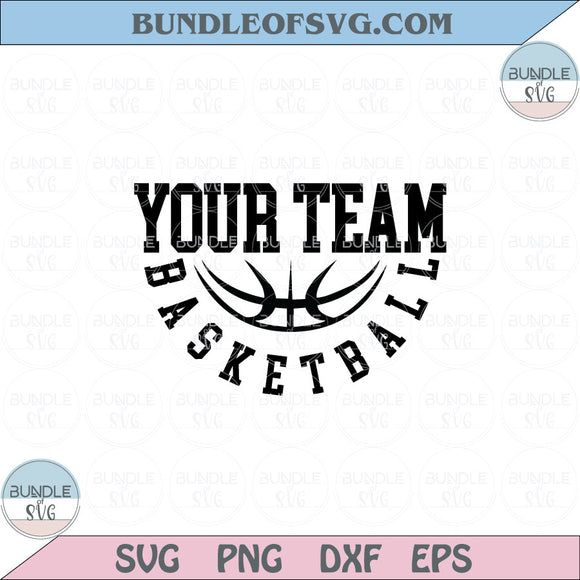 Basketball Svg Basketball Team Name Custom Basketball Lines Svg Png Dxf Eps files Cameo Cricut