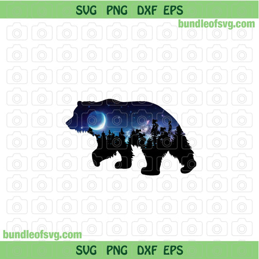 Bear And Into The Forest PNG Sublimation Forest Bear Adventure Mountain Bear Camping Bear png file - BundleofSVG