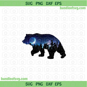 Bear And Into The Forest PNG Sublimation Forest Bear Adventure Mountain Bear Camping Bear png file