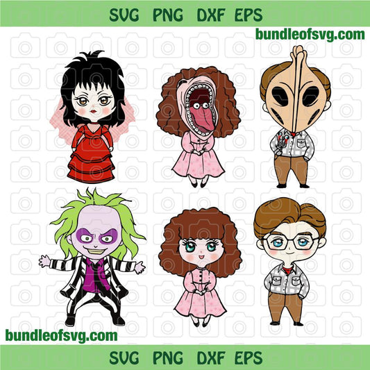 Beetlejuice Crew svg Never Trust the Living svg Beetlejuice Characters svg Sandworm svg Halloween svg eps png dxf files Cricut - BundleofSVG