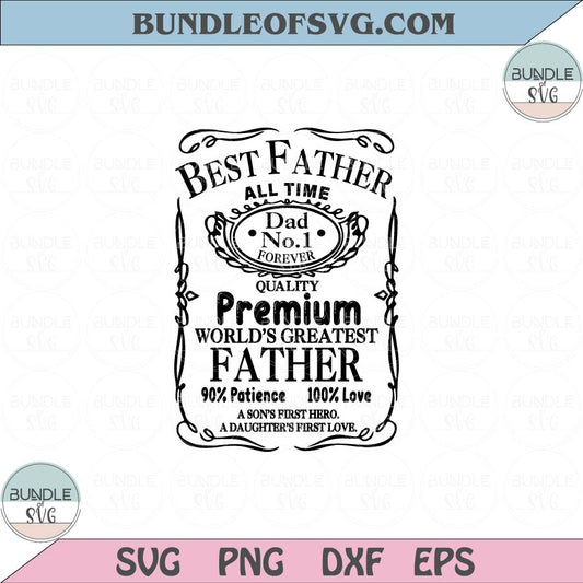 Best Father All Time Dad No. 1 Svg Dad Quote Father's Day Svg Png Dxf Eps files Cameo Cricut - BundleofSVG