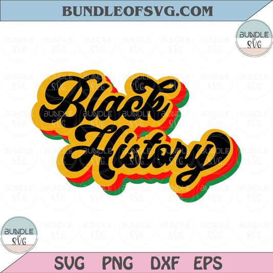 Black History Retro Svg Vintage Black History Svg Retro Black History Month Svg png dxf eps cut file Cricut - BundleofSVG