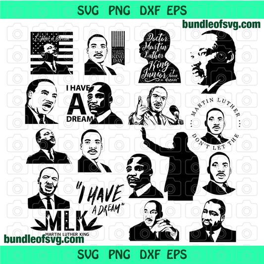 Black History svg MLK Jr Martin Luther King Jr Day Notorious shirt Silhouette svg png dxf eps clipart cut file cameo Cricut - BundleofSVG