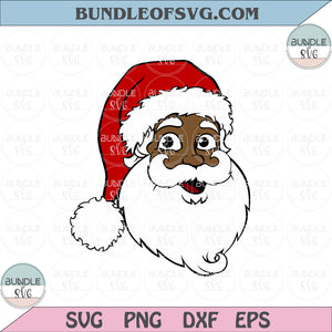 Black Santa svg Black Santa Claus Svg Believe Santa Claus svg African American Santa svg dxf eps png files