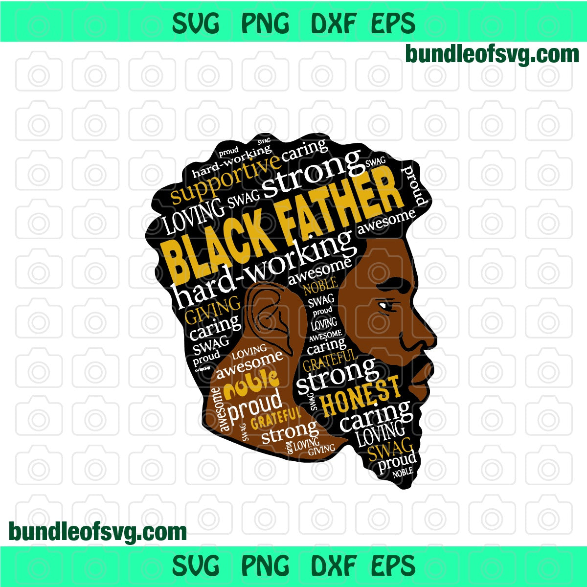 Black father svg Black Dad svg african father svg African Dad svg png dxf eps files cricut - BundleofSVG