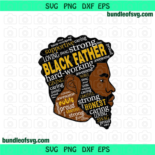 Black father svg Black Dad svg african father svg African Dad svg png dxf eps files cricut - BundleofSVG