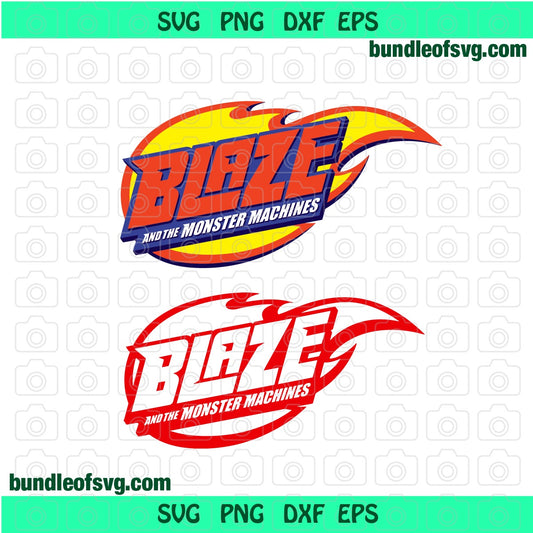 Blaze and the monster machines SVG Logo Party Birthday svg png eps dxf cut files cameo cricut - BundleofSVG