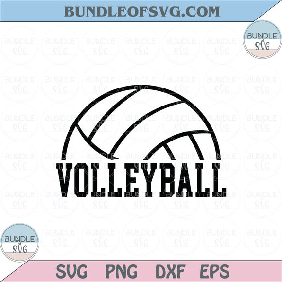 Bold Half Volleyball Svg Volleyball Silhouette Outline Svg Png Dxf Eps files Cameo Cricut