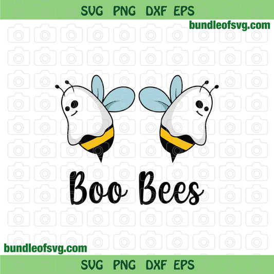 Boo Bees SVG Cute Bees Boo Svg Boo Bee Ghost svg Funny Halloween svg eps png dxf files Cricut - BundleofSVG