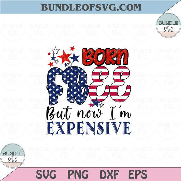 Born Free But Now I'm Expensive Png Patriotic American 4th of July Svg Dxf Eps files Cameo Cricut