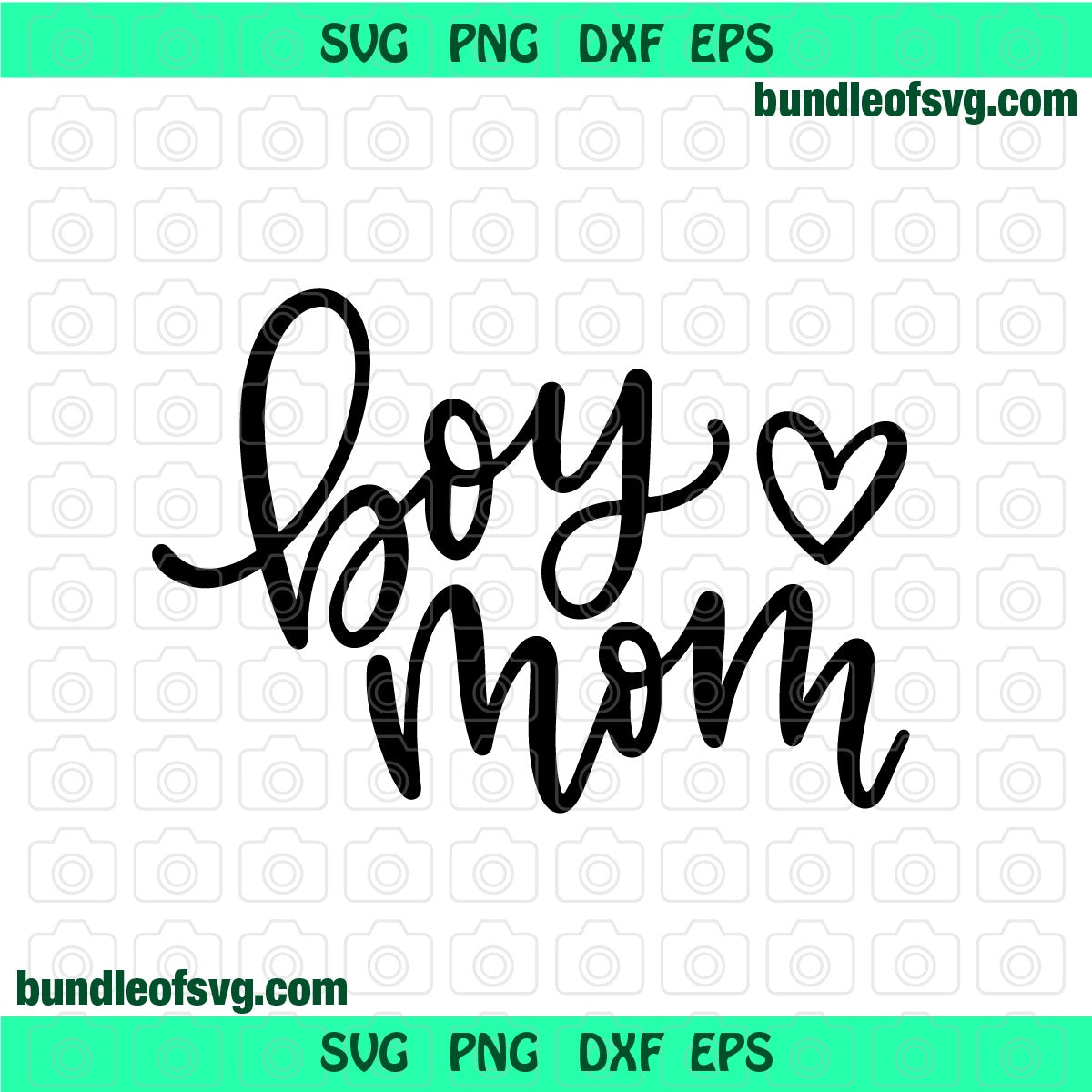 Boy mom hand lettered boy love mom mama mommy mom of boys party birthday shirt svg eps dxf png files silhouette cameo cricut - BundleofSVG