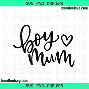 Mom and boy svg hand lettered boy love mum mama svg eps dxf png files silhouette cameo cricut