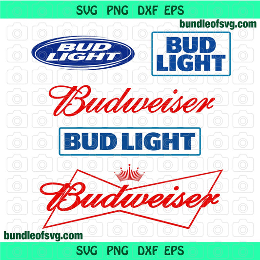 Budweiser Beer svg Bud Light logo King of Beer svg png eps cut files silhouette cameo cricut - BundleofSVG