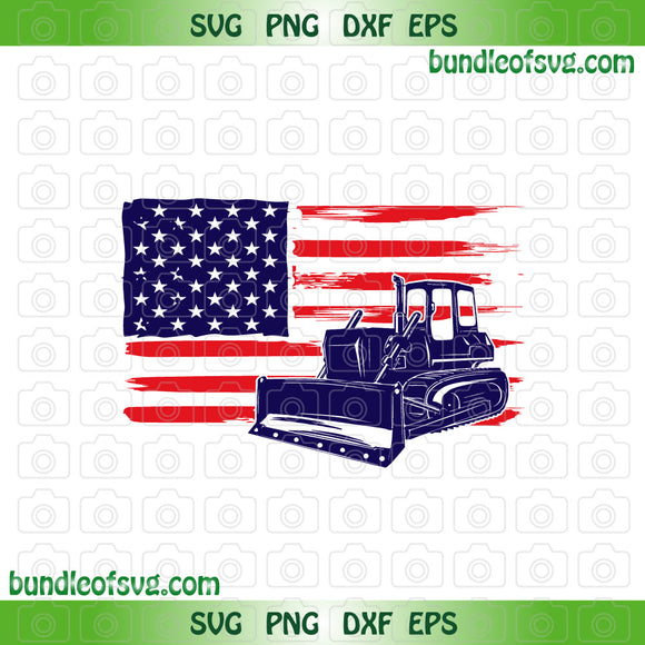 Construction Bulldozer SVG Equipment Operator Flag Bulldozer svg png eps dxf files