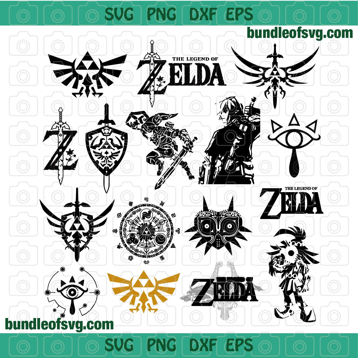 Bundle Legend Of Zelda breath of the wild SVG Link Zelda svg eps dxf png cut files cameo cricut - BundleofSVG