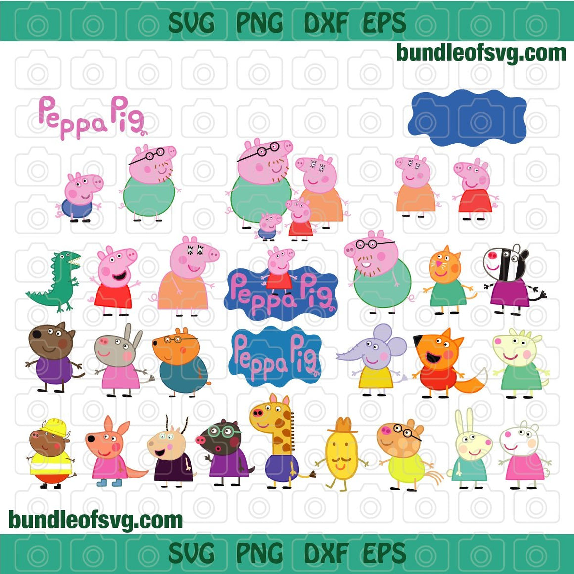 Bundle Peppa Pig Svg Silhouette Peppa Pig Family Shirt Dxf Eps Png Cut bundle-peppa-pig-svg-silhouette-peppa-pig-family-shirt-dxf-eps-png-cut