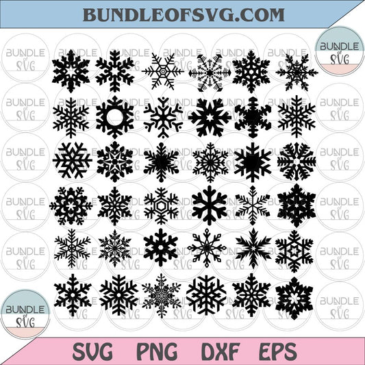 Bundle Snowflake svg Snowflake silhouette Christmas Snowflake Tutorial svg png eps dxf files - BundleofSVG