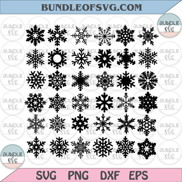 Bundle Snowflake svg Snowflake silhouette Christmas Snowflake Tutorial svg png eps dxf files