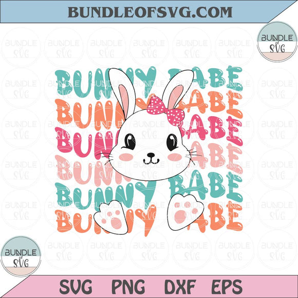 Bunny Babe Svg Groovy Cute Easter Bunny Ears Feet Bunny Babe Png Svg Dxf Eps Files