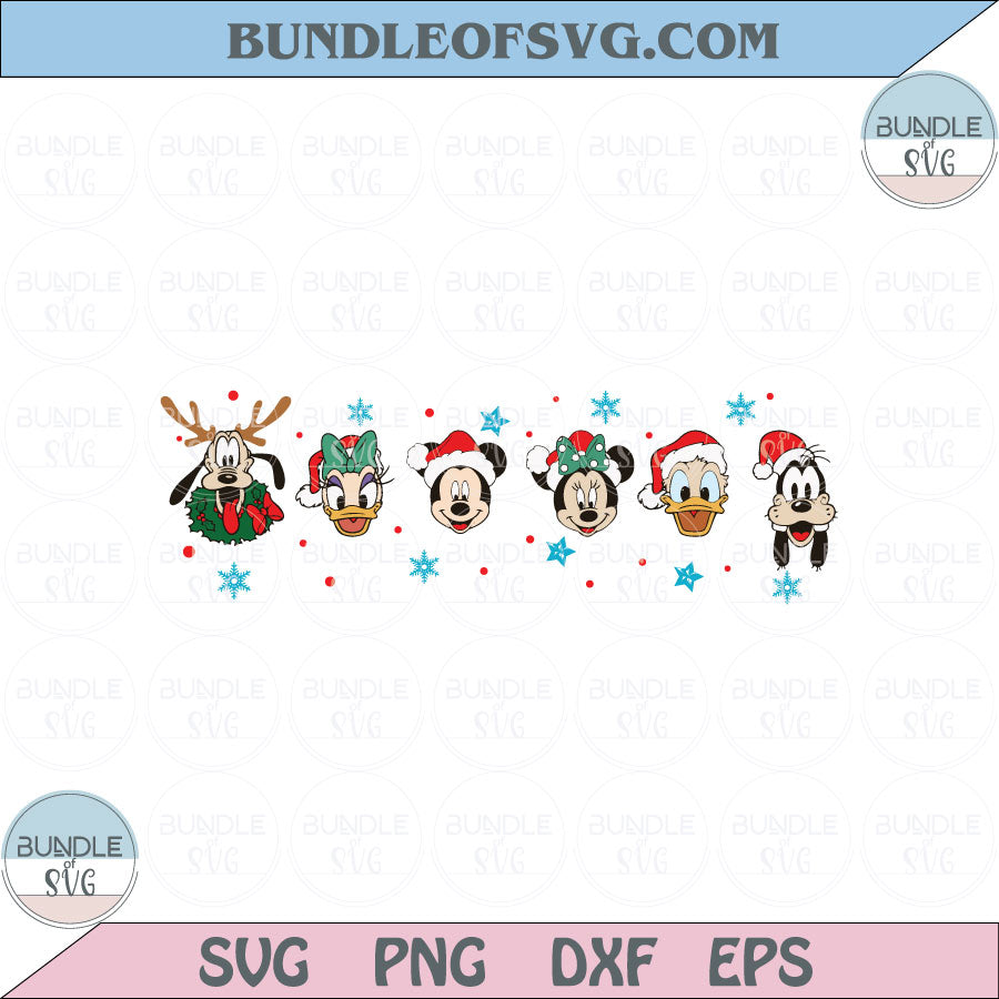 Character Face Christmas Squad Svg Christmas Friends Svg Png Dxf Eps files Cameo Cricut - BundleofSVG