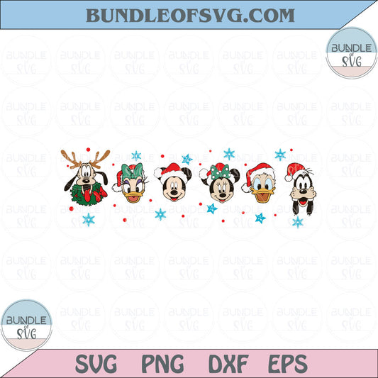 Character Face Christmas Squad Svg Christmas Friends Svg Png Dxf Eps files Cameo Cricut - BundleofSVG
