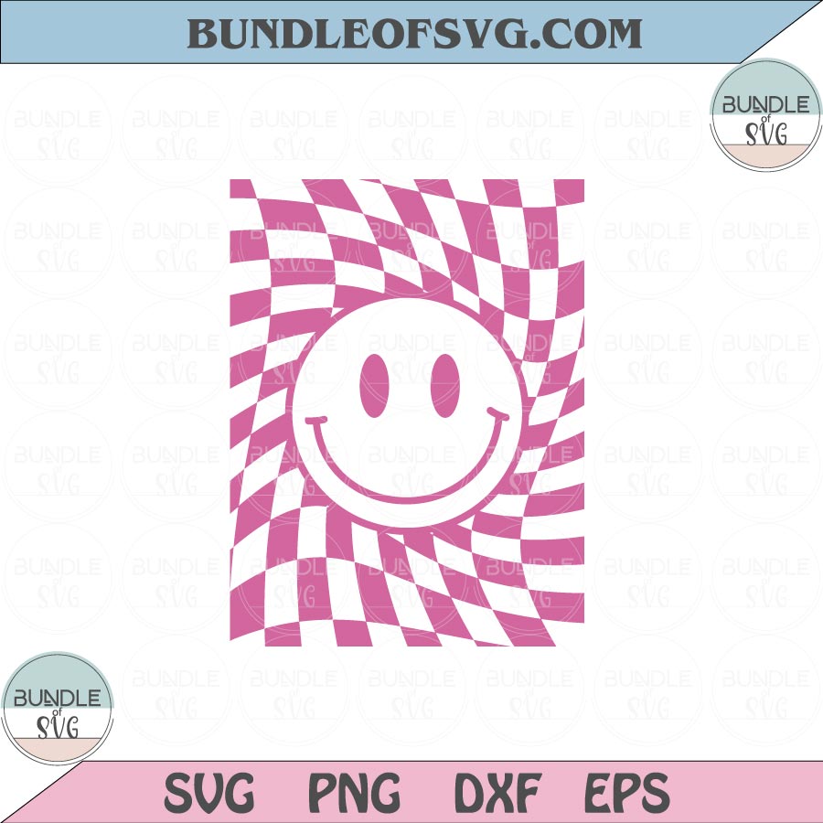 Checkerboard Smile Face Svg Checkered Flag Smiley Svg Happy Face Checkered Svg Png Dxf Eps files Cameo Cricut - BundleofSVG