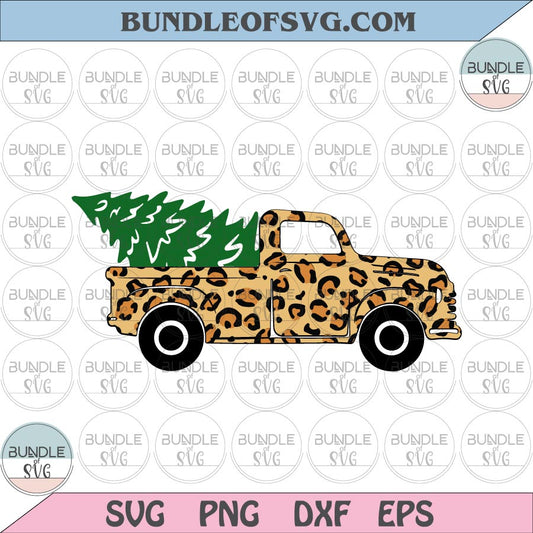 Christmas Leopard truck svg Leopard Christmas Truck svg Christmas Truck Leopard svg eps png dxf files