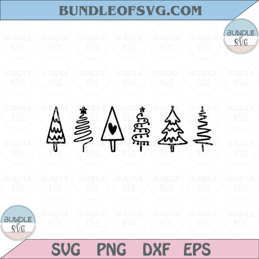Christmas Tree Svg Pine Hand Drawn Svg Farmhouse Pine Tree Svg Png Dxf Eps files Cameo Cricut