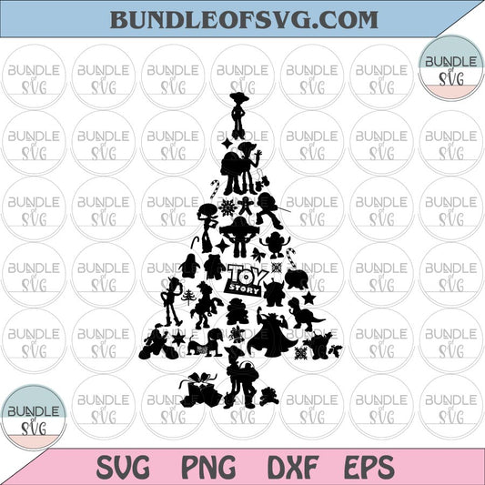 Christmas Tree Toy Story svg Christmas Toy story tree svg Toy Story Christmas Tree svg png dxf cut files cameo cricut - BundleofSVG