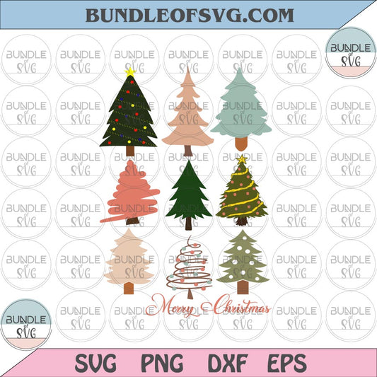 Christmas Trees Girly Merry Christmas svg Zig zag Pink Christmas Trees svg eps png dxf files cameo cricut