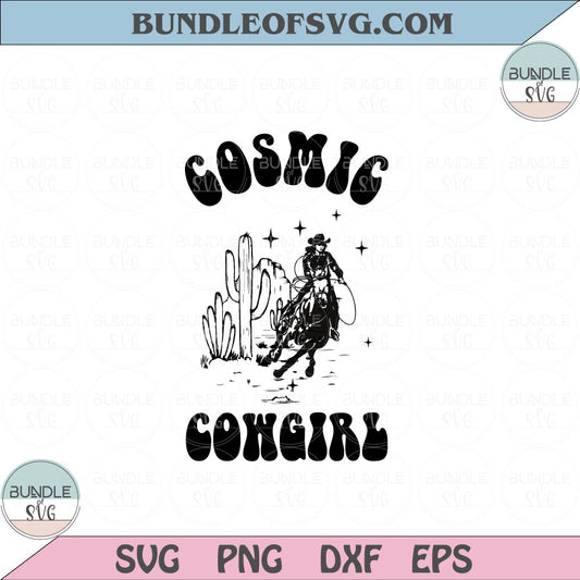 Cosmic Cowgirl Svg Western Svg Country Svg Png Sublimation Dxf Eps files Cameo Cricut - BundleofSVG