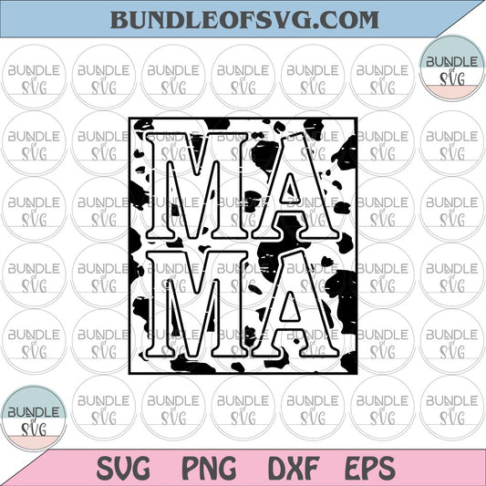 Cow Pattern Mama svg Cow Mama svg Expecting mom svg png eps dxf files cricut - BundleofSVG