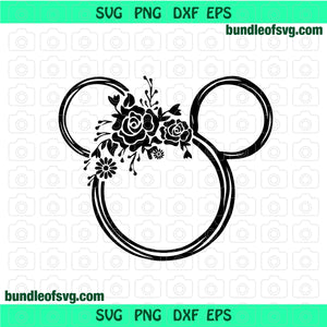 Minnie Mouse With Flower SVG, Minnie SVG, Minnie Mouse Head SVG, Minnie  Mouse Clipart, PNG, DXF, EPS, Cut Files For Cricut & Silhouette