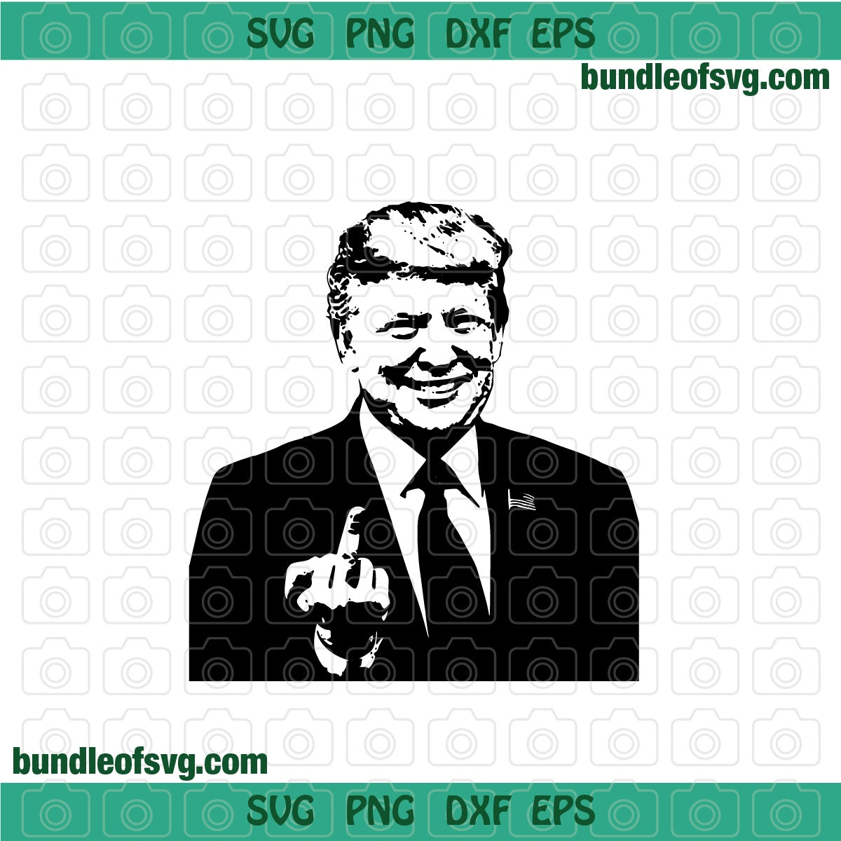 Donald Trump svg Donald Trump Giving the Middle Finger svg dxf png files silhouette cricut - BundleofSVG