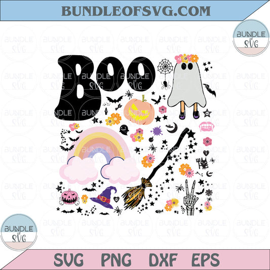 Fall Pumpkin Cute Ghost Svg Halloween Boo Svg Spooky Babe Svg Png Eps files Cameo Cricut