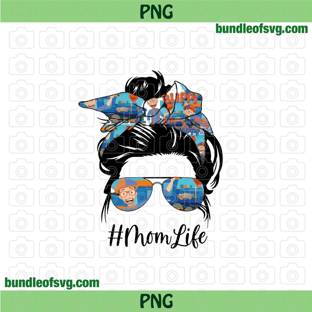 Blippi Png Blippi Mom Life png Messy Bun Bleached Submilation PNG Design file