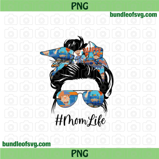 Blippi Png Blippi Mom Life png Messy Bun Bleached Submilation PNG Design file