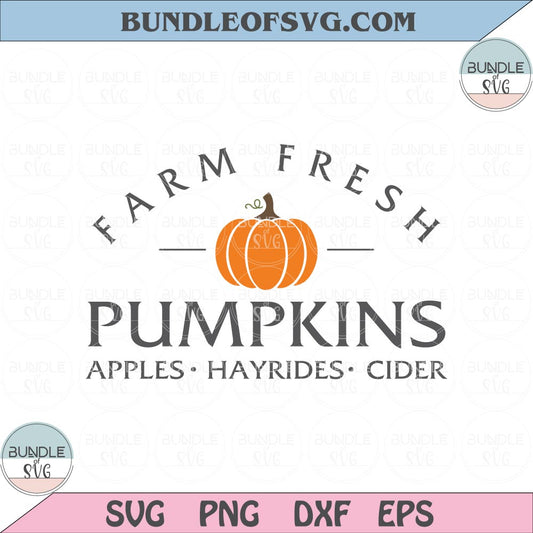 Farm Fresh Pumpkins Apples Hayrides Cider svg Farm Fresh Pumpkins svg Fall Quotes Svg eps png dxf files Cricut - BundleofSVG