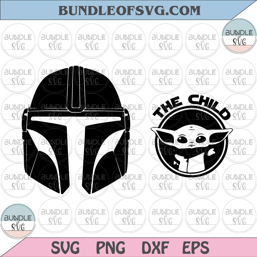 Father and Baby svg Dadalorian The Child svg Matching Dad and Son svg eps png dxf files cricut - BundleofSVG