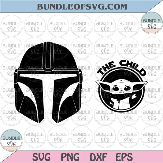 Father and Baby svg Dadalorian The Child svg Matching Dad and Son svg eps png dxf files cricut - BundleofSVG