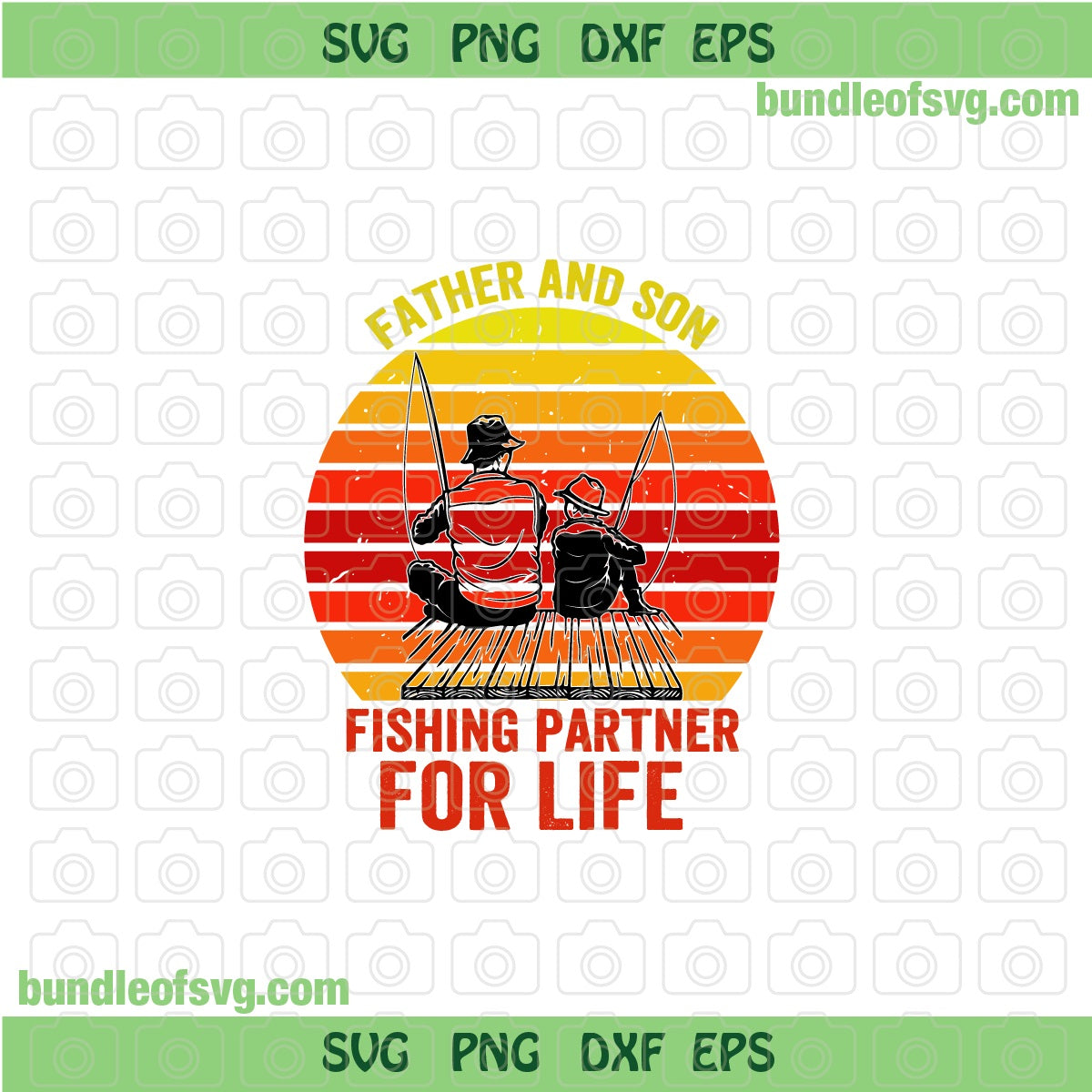 Father and Son Fishing Partner For Life svg Fishing Son svg Fishing Dad svg eps dxf png files cricut - BundleofSVG
