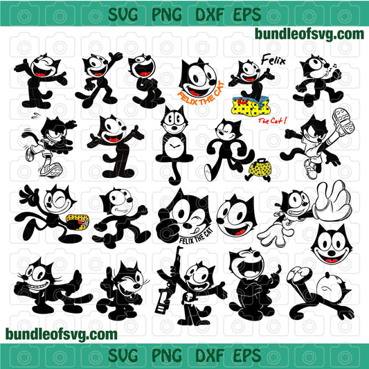 Felix The Cat SVG files Felix The Cat shirt Felix The Cat Digital Art Felix The Cat silhouette svg eps dxf png cut files cameo cricut - BundleofSVG