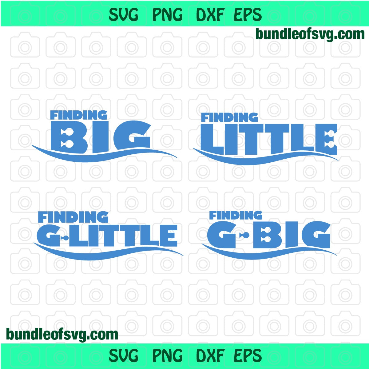 Finding Big Little SVG Finding Dory Nemo G big G Little svg Sorority svg Sisters T shirt Instant Download gifts svg eps dxf png files cricut - BundleofSVG