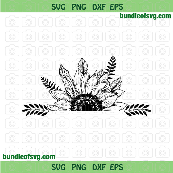 Flower Border SVG Flower Monogram Rose Border Svg Split 