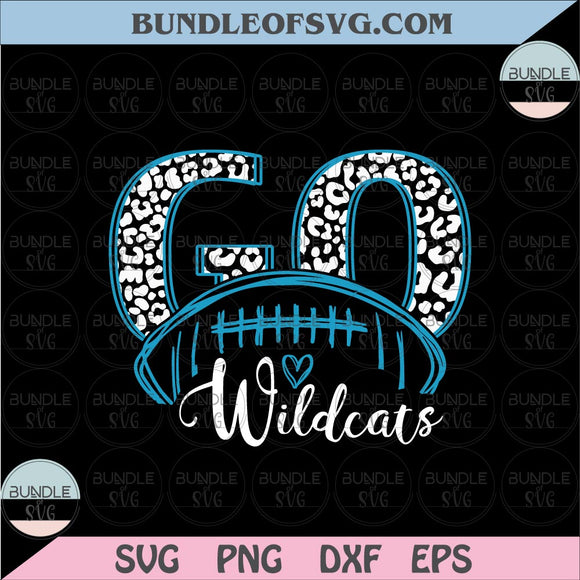 Football Wildcats SVG Go Wildcats Leopard svg Cheerleader Rugby Wildcats svg png dxf eps files cricut