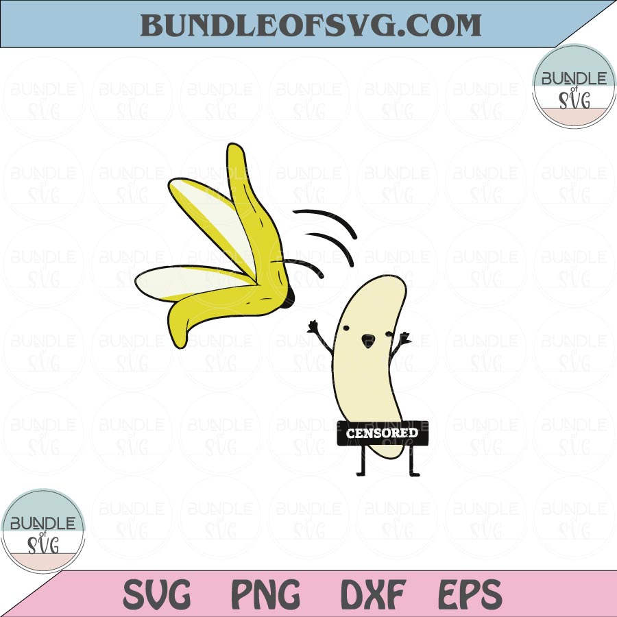 Funny Naked Banana Svg Stripping Banana Svg Png Dxf eps cut files Silhouette Cameo Cricut - BundleofSVG