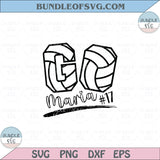 Go Volleyball Mom Svg Volleyball Player Name Custom Svg Png Dxf Eps files Cameo Cricut