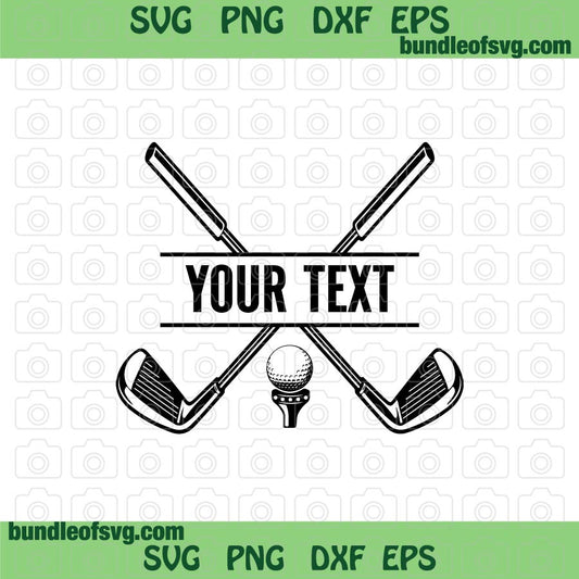 Golf SVG Golf name frame svg Frame golf club name svg golf name svg png dxf eps files Silhouette Cameo Cricut