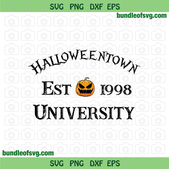Halloweentown University Est 1998 svg Funny Halloween svg png dxf eps files cricut