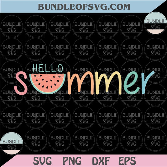 Hello Summer Svg Mellon Summer Lover Svg Summer Vacation Svg Png Dxf Eps files Cameo Cricut